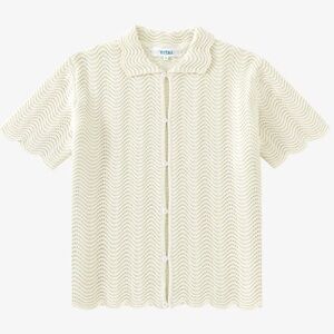 YITAI IVORY SHALE STITCH BUTTON-UP Size Medium